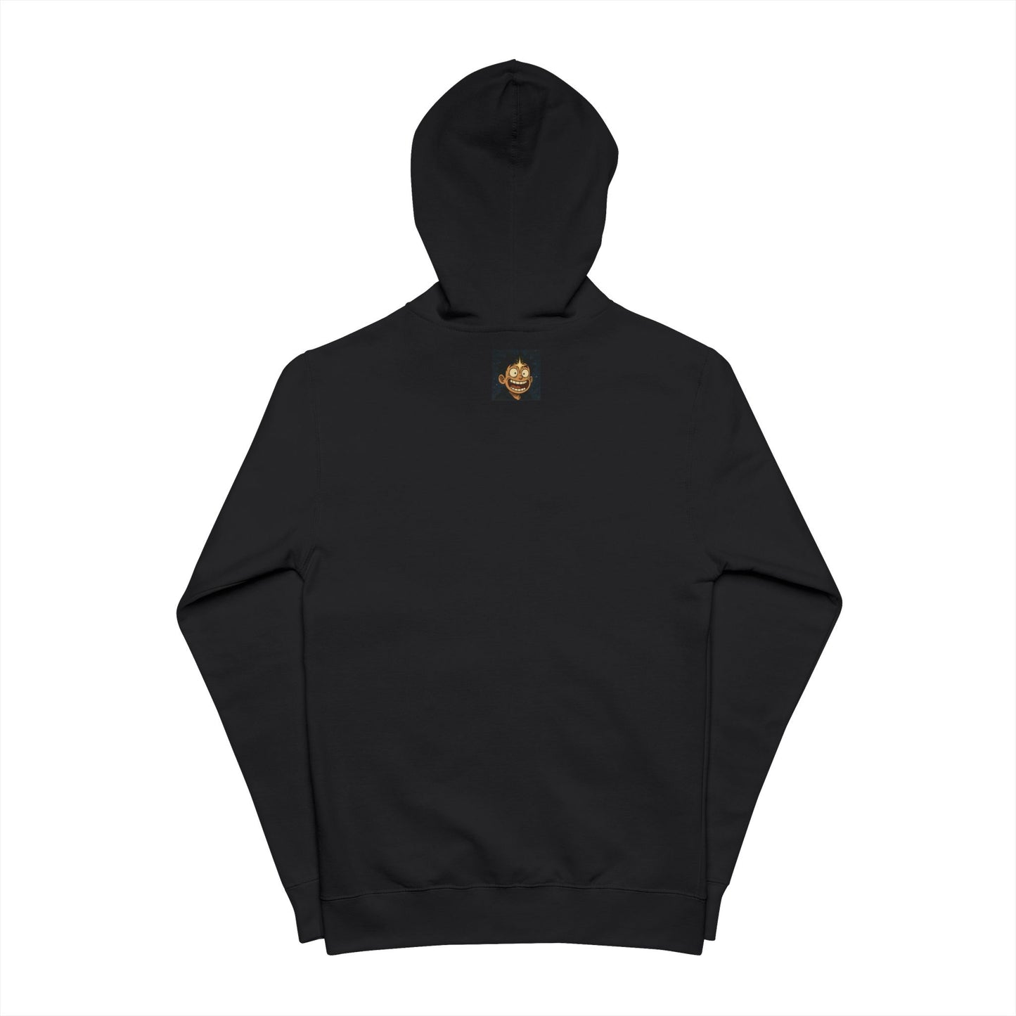 Noir Étoile zip up hoodie, full comfort, perfect for a relaxing day.